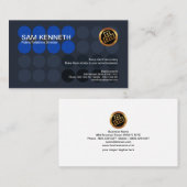 Kreatives Blau punktiert Visitenkarte (Vorne/Hinten)