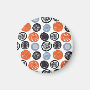 Kreatives, buntes geometrisches Kreismuster. Magnet