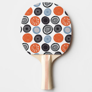 Kreatives, buntes geometrisches Kreismuster. Tischtennis Schläger