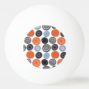 Kreatives, buntes geometrisches Kreismuster. Tischtennisball