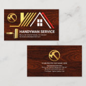 Kreatives Dach auf Holzhandyman-Bauer Visitenkarte (Vorne/Hinten)