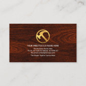 Kreatives Dach auf Holzhandyman-Bauer Visitenkarte (Rückseite)