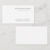 Kreatives Design Sauberes Weiß Trendy Schlicht Visitenkarte (Vorne/Hinten)