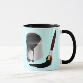 KREATIVES DESIGN VON SCHWARZEN MALERN UND SCHMERZE TASSE