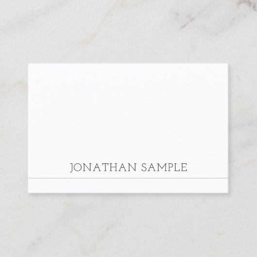 Kreatives, einfaches Design Moderner Luxus Schlich Visitenkarte (Vorderseite)