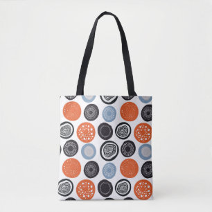 Kreatives, farbenfrohes geometrisches Kreis-Muster Tasche