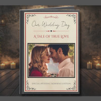 Kreatives Foto-Storybook-Ehemann-Hochzeitstag-Kart