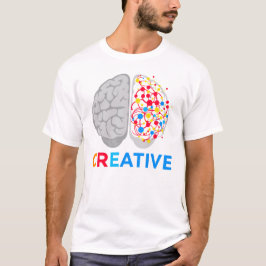 Kreatives Gehirn linke rechte Hemisphäre T-Shirt