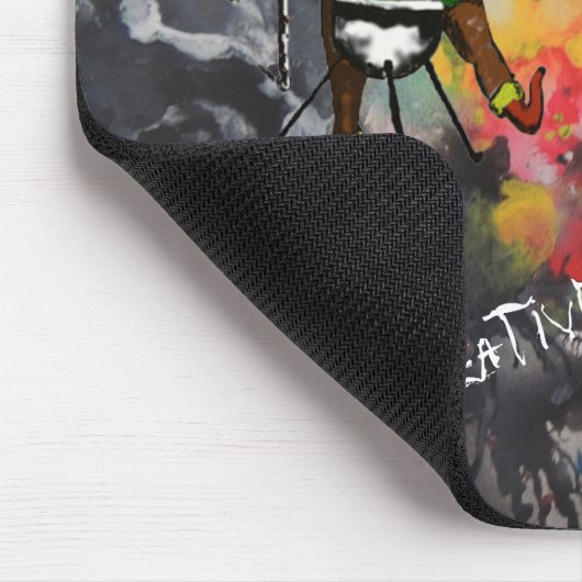 Kreatives Genie bei der Arbeit Mousepad (Ecke)