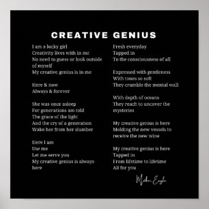 Kreatives Genie Inspirierendes Gedicht Wandkunst P Poster