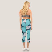 Kreatives geometrisches Muster Capri Leggings (Rückseite)