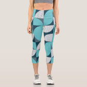 Kreatives geometrisches Muster Capri Leggings (Vorderseite)