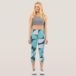 Kreatives geometrisches Muster Capri Leggings