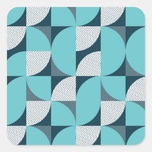 Kreatives geometrisches Muster Quadratischer Aufkleber