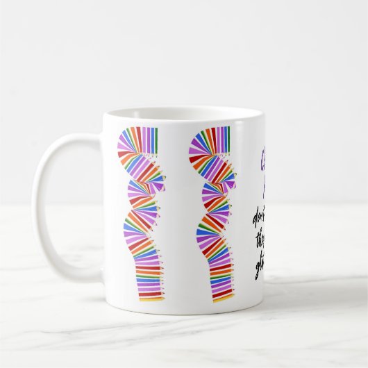 Kreatives Geschenk. Zitat von lustigen Künstlern Kaffeetasse (Links)