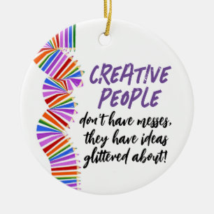 Kreatives Geschenk. Zitat von lustigen Künstlern Keramik Ornament