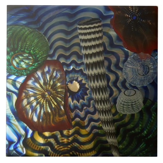 Kreatives Glasbläschen Fliese (Vorderseite)