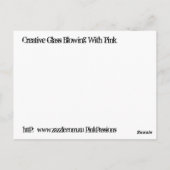 Kreatives Glasbläschen Postkarte (Rückseite)