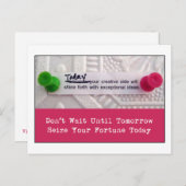 Kreatives Glück Postkarte (Vorne/Hinten)