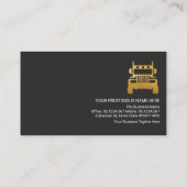 Kreatives Gold-Dreieck-Grenzverkehr Logistik Visitenkarte (Rückseite)