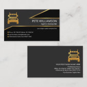 Kreatives Gold-Dreieck-Grenzverkehr Logistik Visitenkarte (Vorne/Hinten)