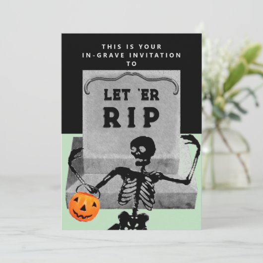 Kreatives Halloween-Party Einladung (Stehend Vorderseite)