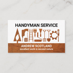 Kreatives Handwerker-Reparaturwerkzeug Landschaft Visitenkarte
