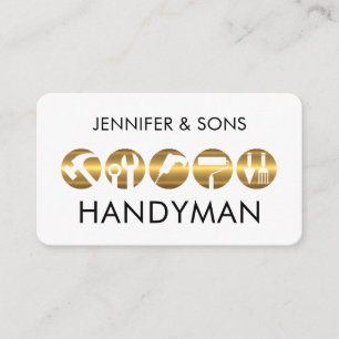 Kreatives Handwerker-Tools-Symbol Visitenkarte
