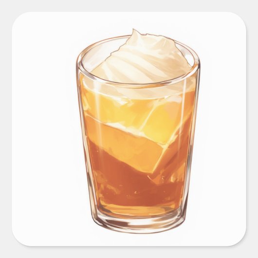 Kreatives Inspiriertes Design Quadratischer Aufkleber (Vorderseite)