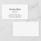 Kreatives klassisches Nostalgisches Berufliches De Visitenkarte (Vorne/Hinten)