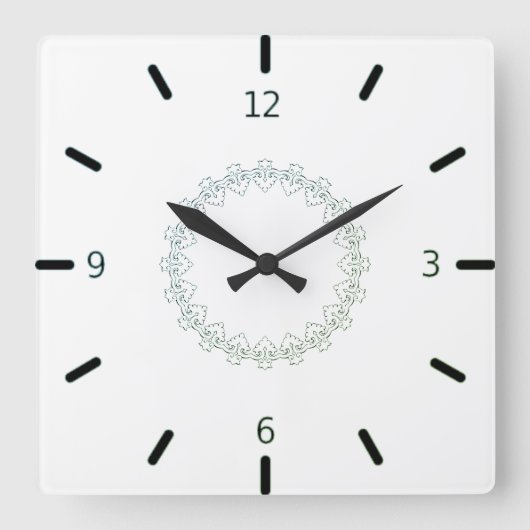 kreatives Kunstdesign Quadratische Wanduhr (Vorderseite)
