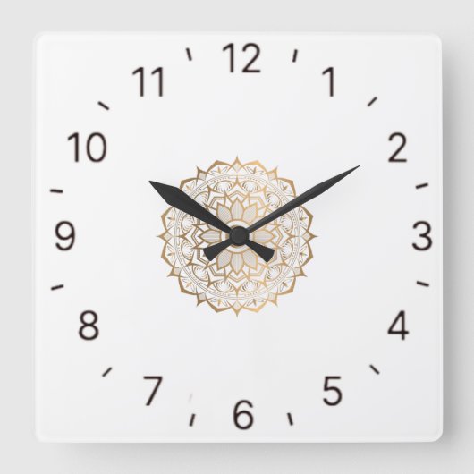 kreatives Kunstdesign Quadratische Wanduhr (Vorderseite)