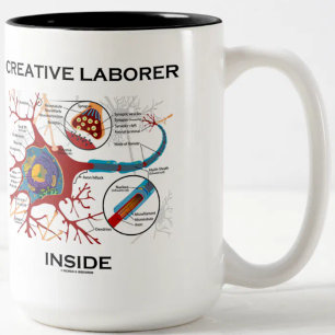 Kreatives Laboratorium im Inneren (Neuron/Synapse) Zweifarbige Tasse
