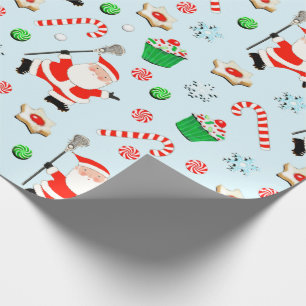 Kreatives Lacrosse Weihnachten Geschenkpapier