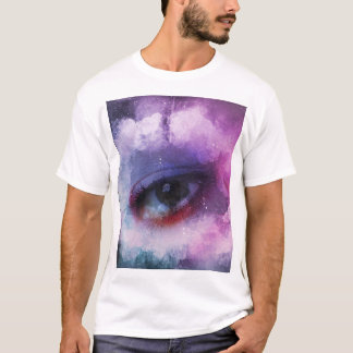 kreatives lila Auge T-Shirt