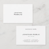 Kreatives Minimalistisches Design Moderne Schlicht Visitenkarte (Vorne/Hinten)