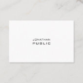 Kreatives Minimalistisches Design Moderne Schlicht Visitenkarte (Vorderseite)
