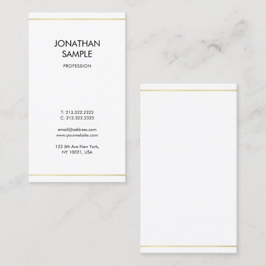 Kreatives Minimalistisches Design Modernes Berufli Visitenkarte (Vorne/Hinten)