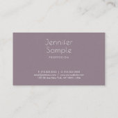 Kreatives Minimalistisches Design Modernes Schlich Visitenkarte (Rückseite)