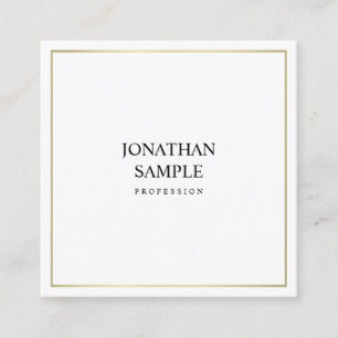 Kreatives minimalistisches Design Stilvolle Gold T Quadratische Visitenkarte