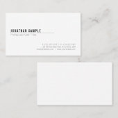 Kreatives Minimalistisches glattes schlichtes Visitenkarte (Vorne/Hinten)