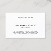 Kreatives Minimalistisches modernes schlichtes Visitenkarte (Rückseite)