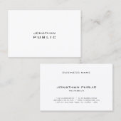 Kreatives Minimalistisches modernes schlichtes Visitenkarte (Vorne/Hinten)