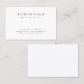 Kreatives modernes Design Einfaches Schlichtes Ber Visitenkarte (Vorne/Hinten)