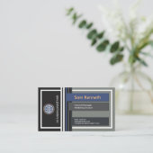 Kreatives modernes Schild beklebt Marketing mit Visitenkarte (Stehend Vorderseite)