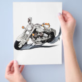 Kreatives Motorrad Flyer (Hand)