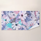 Kreatives, nahtloses Aquarellmuster von Pflanze, E Badehandtuch (Badehandtuch)