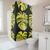 Kreatives, nahtloses Muster mit tropischen Blätter Duschvorhang (Beispiel)