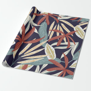 Kreatives nahtloses Muster mit tropischen Pflanze  Geschenkpapier