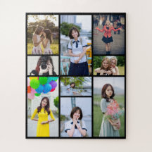 Kreatives Neun-Bilder-Andenken-Fotopuzzle